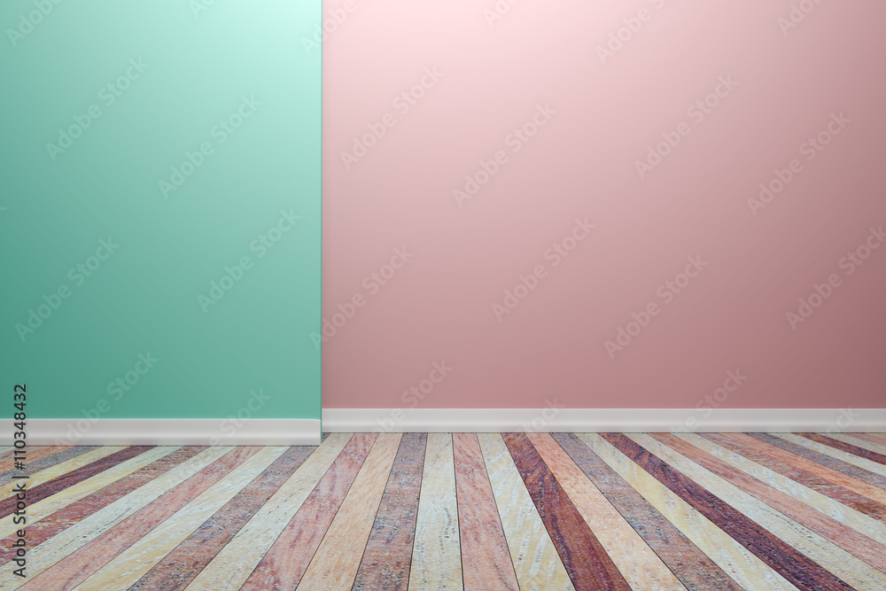 Empty interior  room with wooden floor, For display of your prod