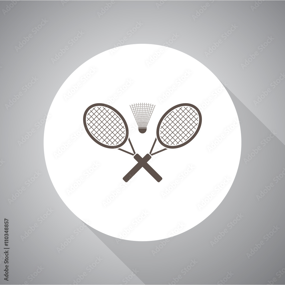 Badminton vector icons. Flat style Badminton vector icons. Flat style