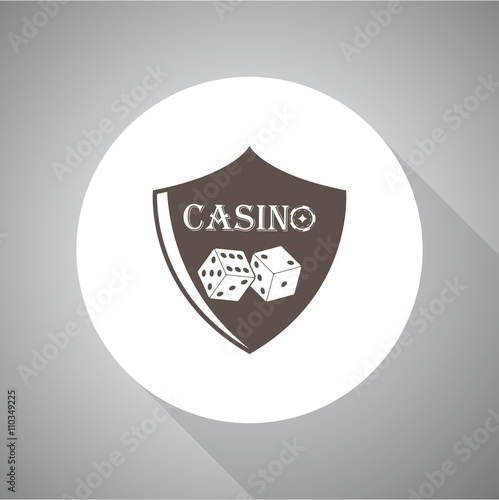 casino shield simple vector icon