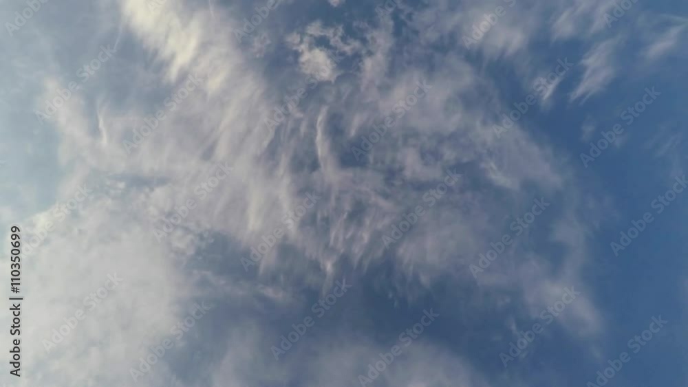 Time-lapse, beautiful clouds over the blue sky Time-lapse, beautiful clouds over the blue sky