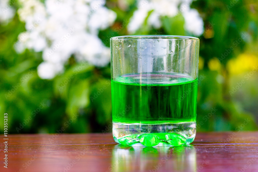 Glass of green absinth Glass of green absinth