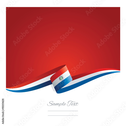 New abstract Paraguay flag ribbon photo