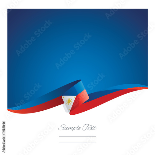 New abstract Philippines flag ribbon