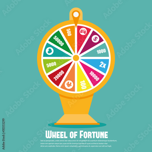 Wheel Of Fortune. Flat icon