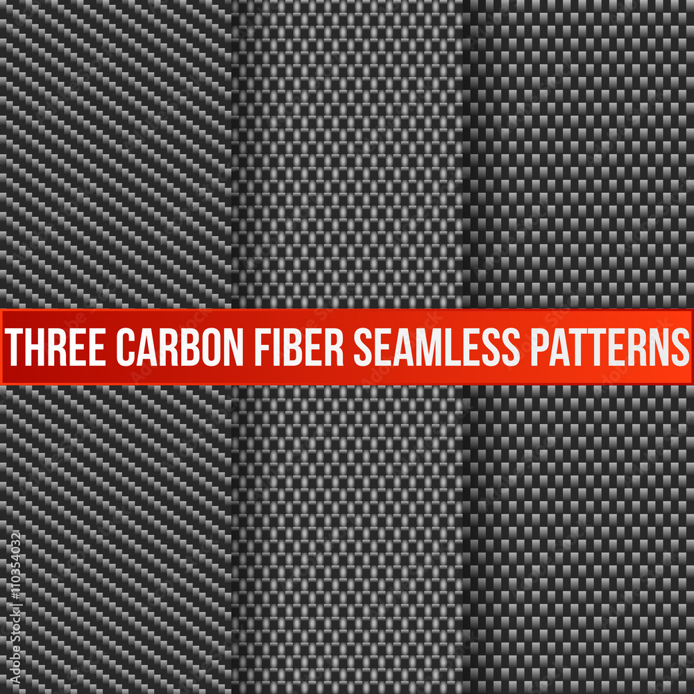 Three seamless carbon patterns