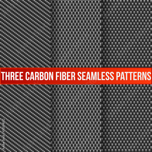 Three seamless carbon patterns
