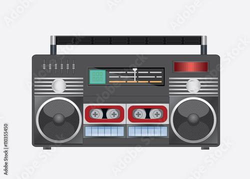 Magnetic cassette player, illustration