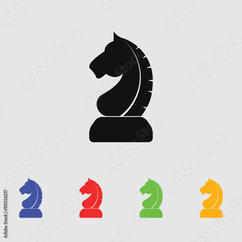 Vector sign horse of chess. Icon
