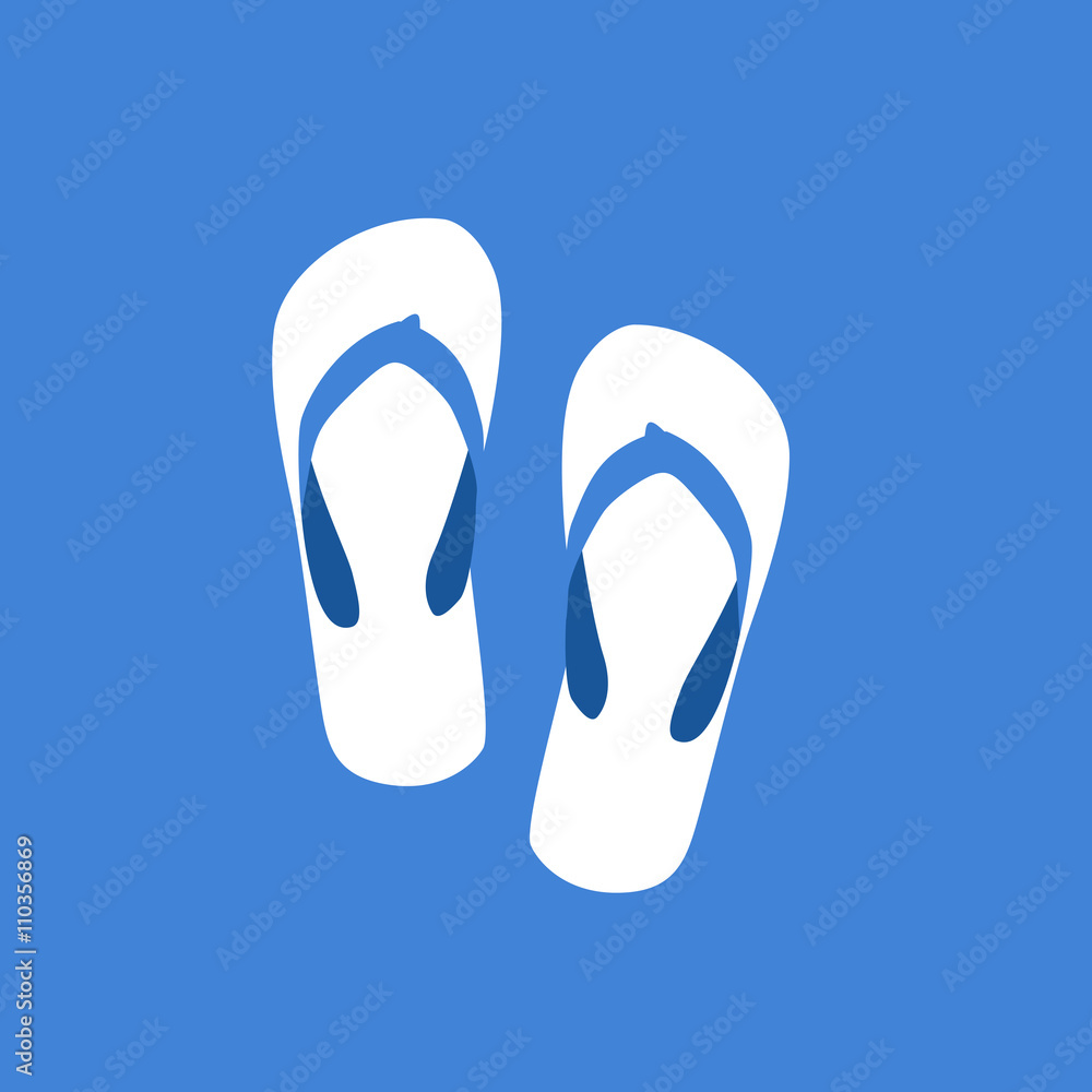 Beach Flip Flop Icon Vector Illustration Beach Flip Flop Icon Vector Illustration