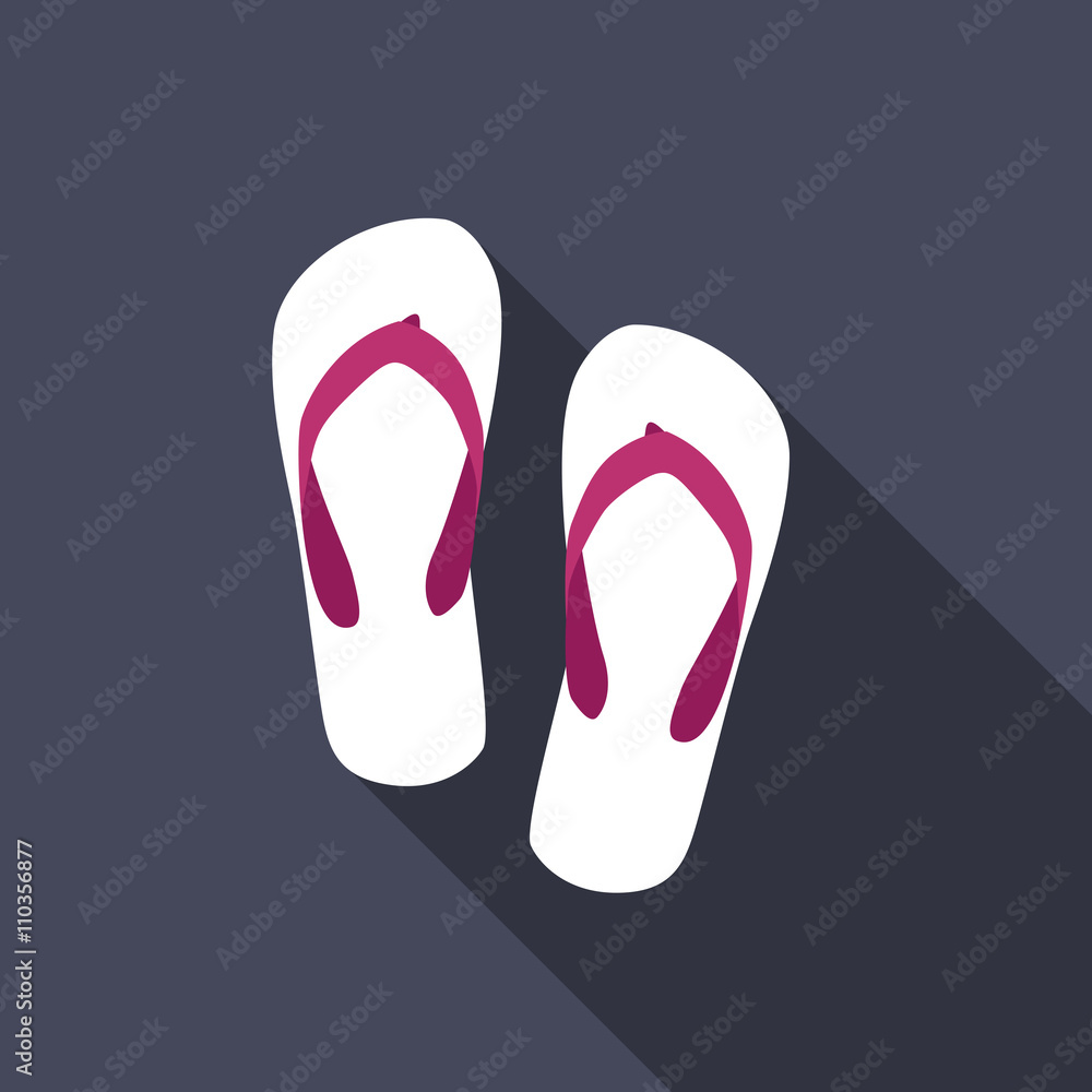 Beach Flip Flop Icon Vector Illustration Beach Flip Flop Icon Vector Illustration