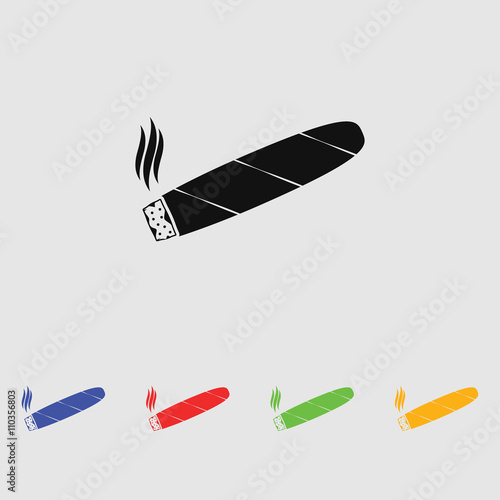 Cigar simple vector icon