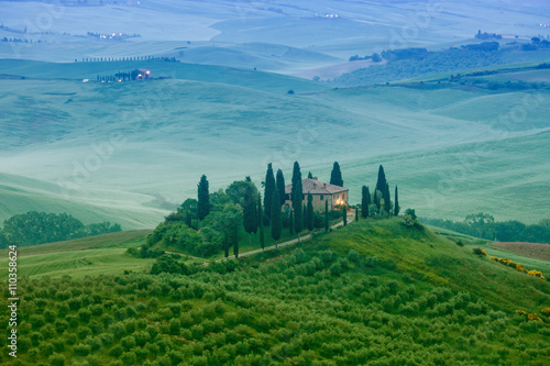 Famous Tuscany Belvedere farm house in Italy
