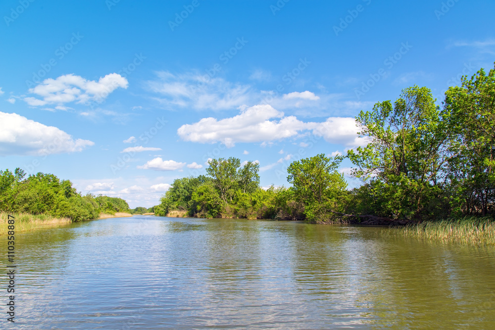 Beautiful Tisza lake in Hungary on a summer day Beautiful Tisza lake in Hungary on a summer day