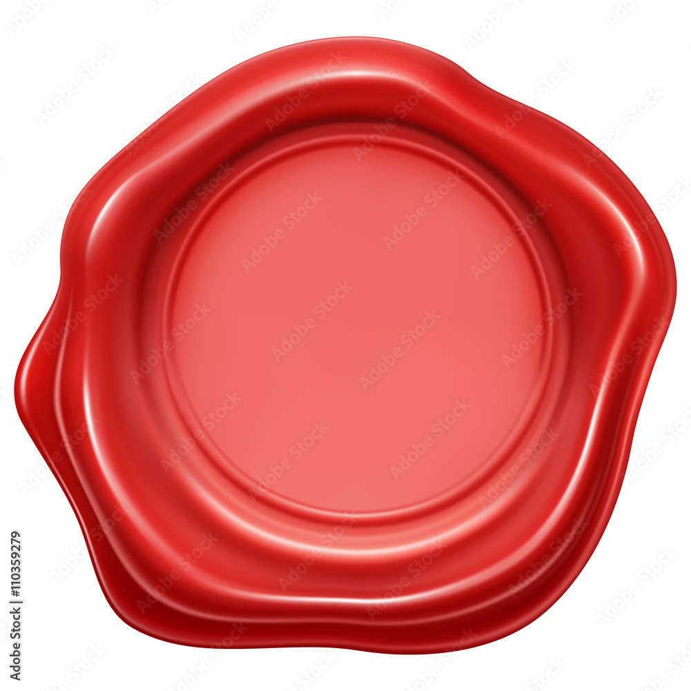 Red wax stamp seal Red wax stamp seal