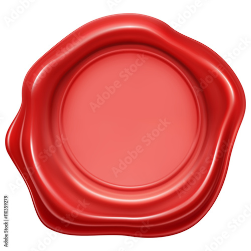 Red wax stamp seal