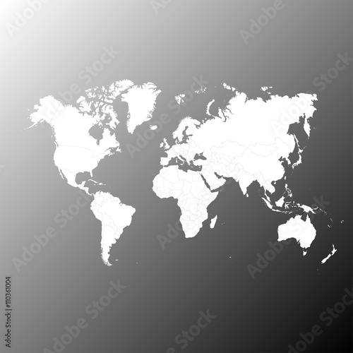 Fototapeta Naklejka Na Ścianę i Meble -  World map countries colorful. Vector illustration.