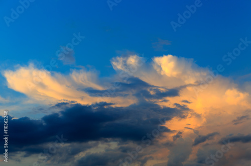 sky with evening clouds