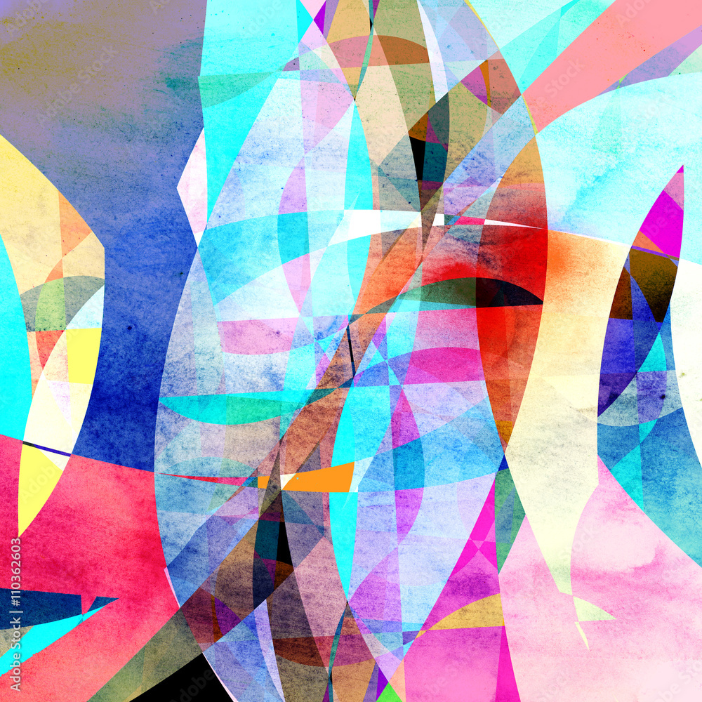 Fototapeta premium abstract watercolor geometric background