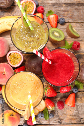 Foto assorted smoothie