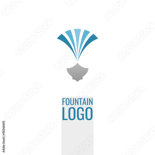 Abstract fountain logo template. Universal premium elegant creative symbol.