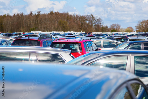 cars on a parking space
