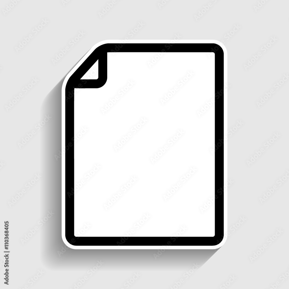 Document sign. Sticker style icon Document sign. Sticker style icon
