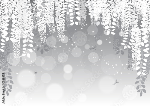 silhouettes of flowers on a gray background.vector illustration