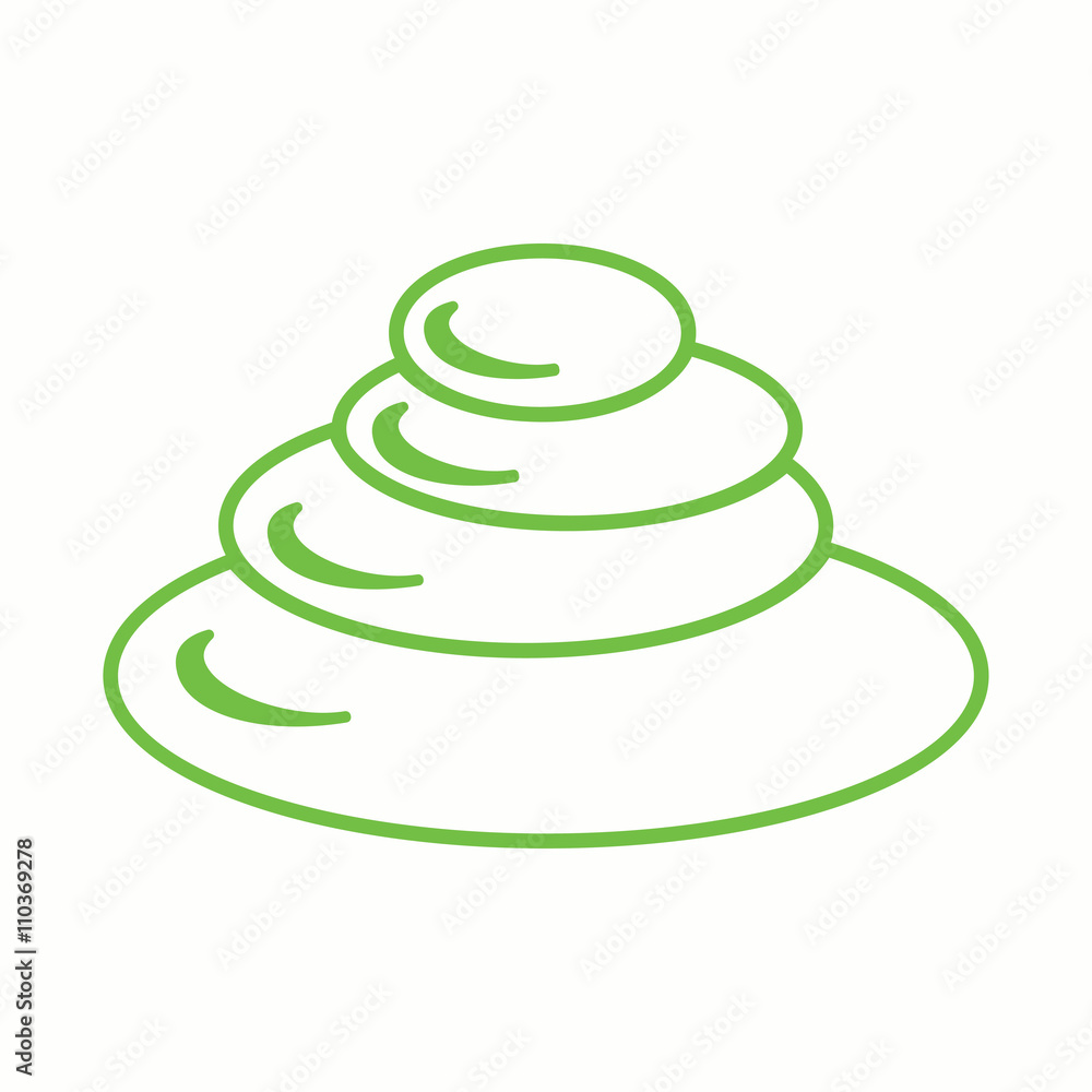 stone massage relax spa green icon stone massage relax spa green icon