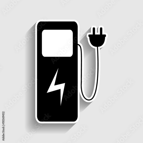 Electric car charging station sign