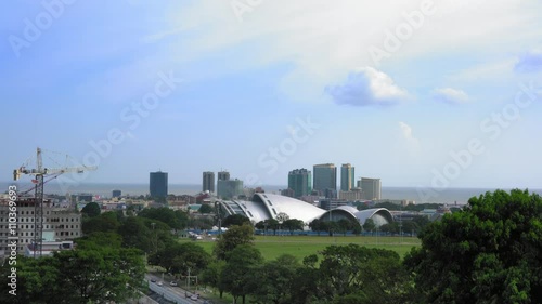 Skyline in city at seaside; Trinidad; Trinidad And Tobago