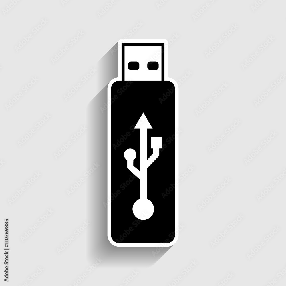 Vector USB flash drive sign Vector USB flash drive sign