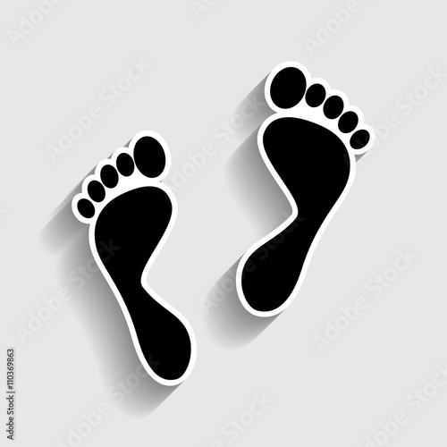 Foot prints sign