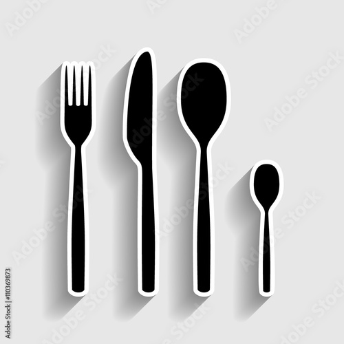 Fork spoon and knife sign