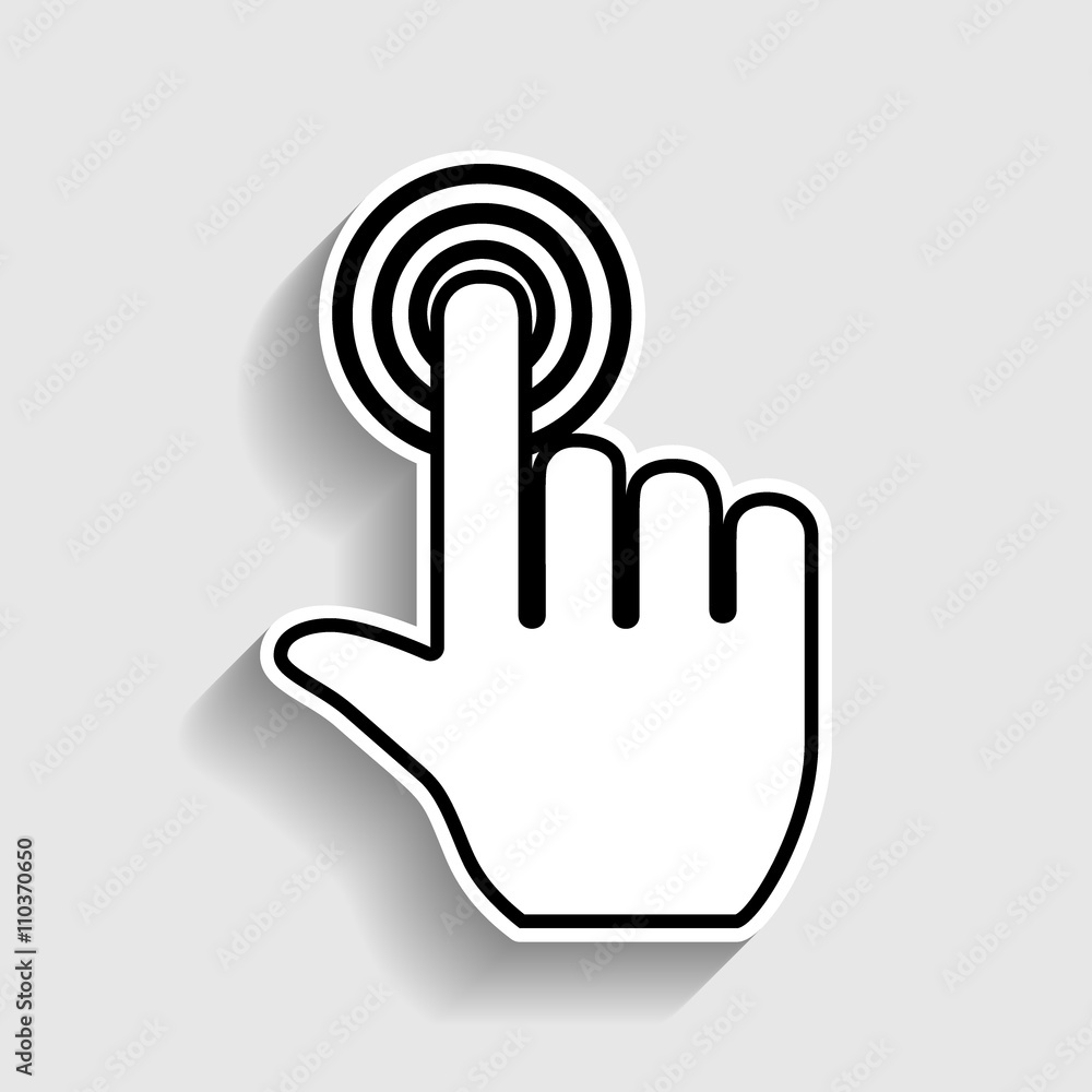 Hand click on button Hand click on button
