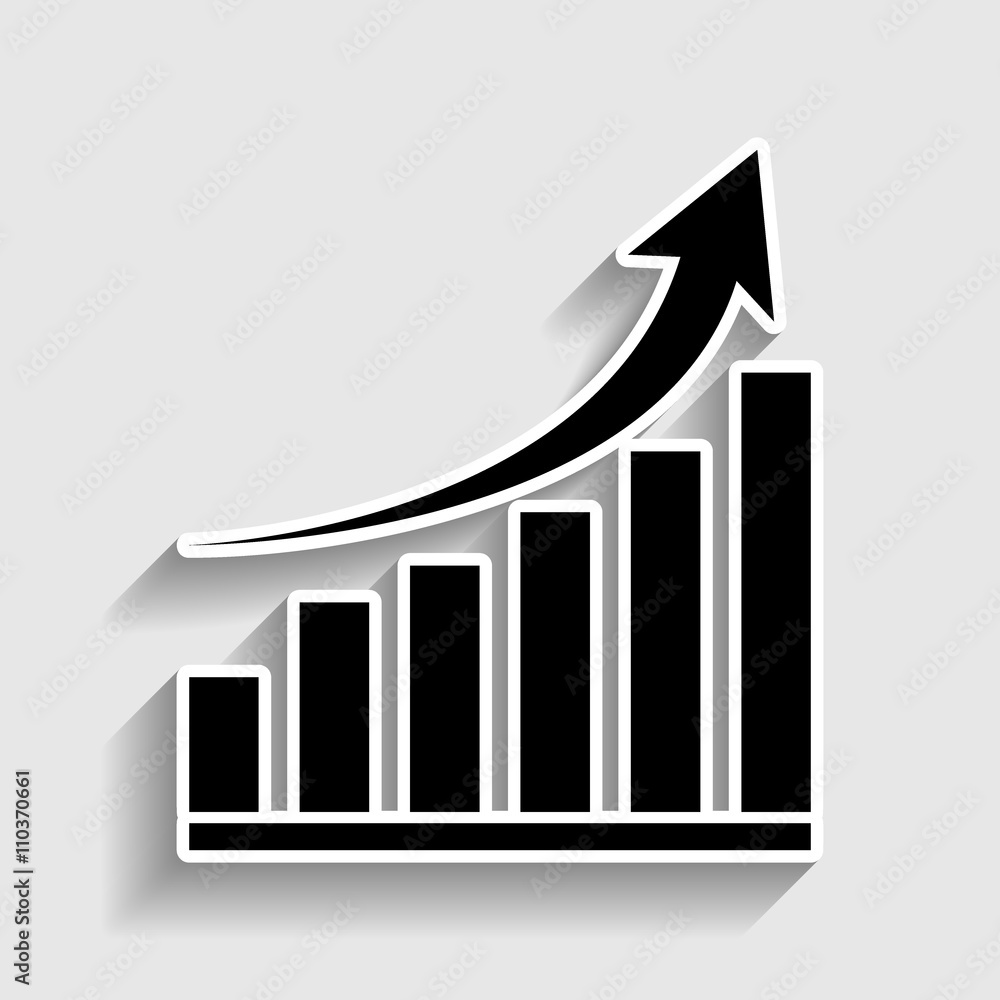 Growing graph sign Growing graph sign