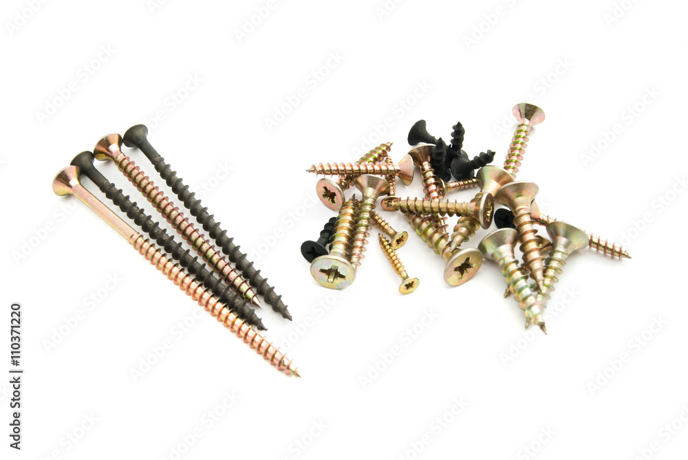heap of different screws heap of different screws