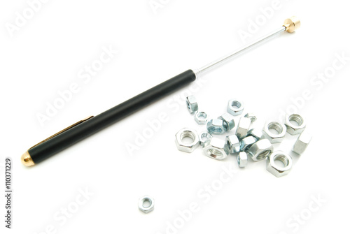 Wallpaper Mural magnet and various of nuts on white Torontodigital.ca