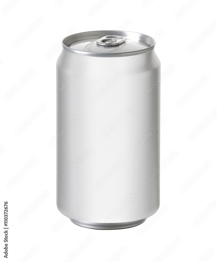 white aluminum can with space for design and clip path white aluminum can with space for design and clip path