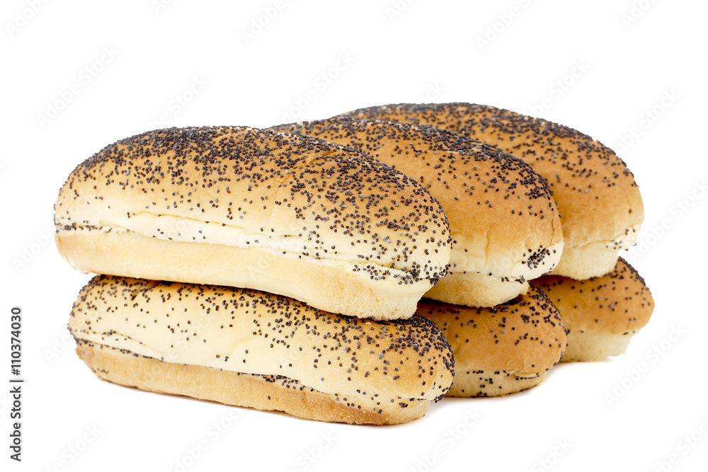 six pieces bread with black sesame seeds six pieces bread with black sesame seeds