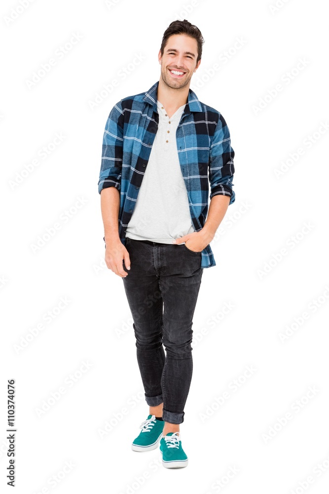 Happy young man smiling at camera Happy young man smiling at camera