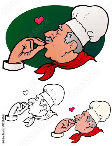 Master chef appreciates the cooking 