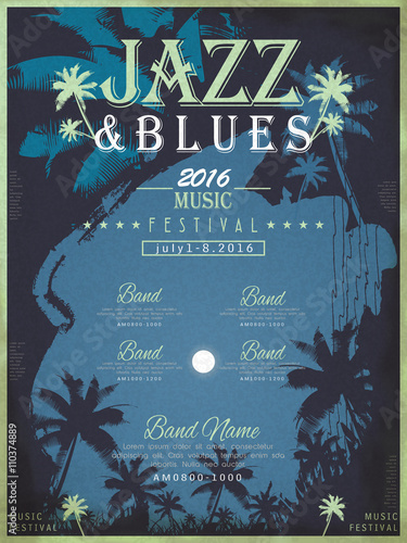 Photography jazz festival poster design