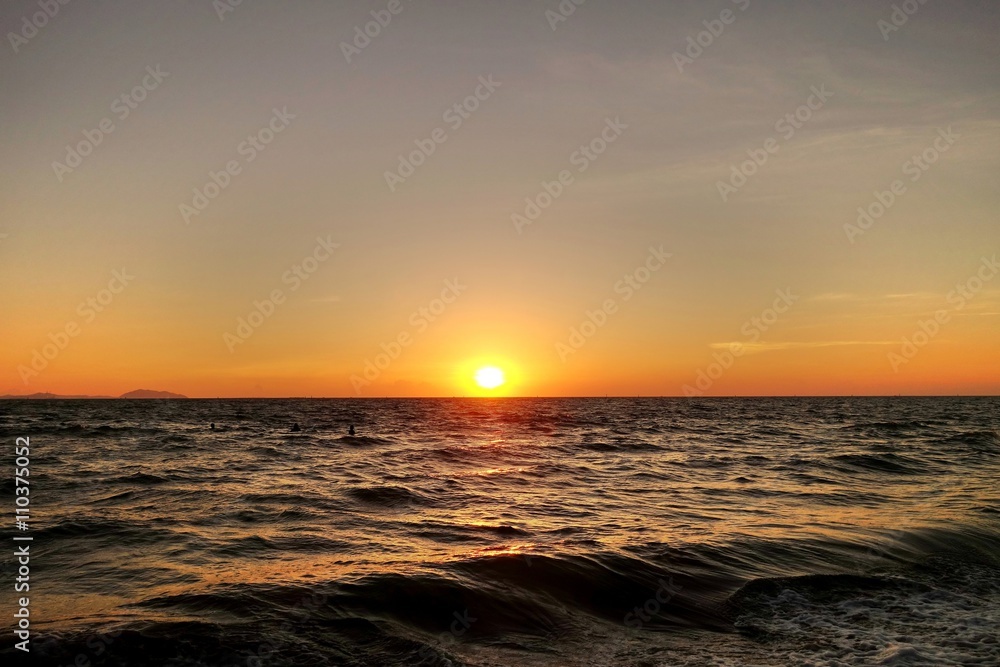 Sea and sunset