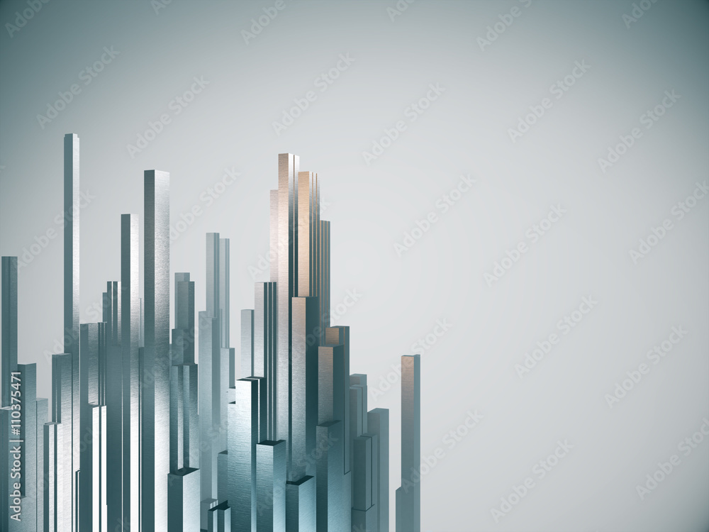 3D rendering of abstract greeble.abstract background. 3D rendering of abstract greeble.abstract background.