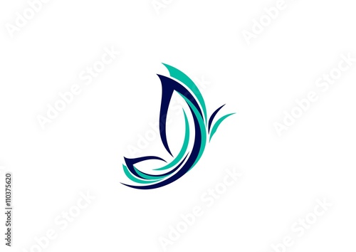 butterfly logo, beauty spa butterfly concept symbol icon vector design
