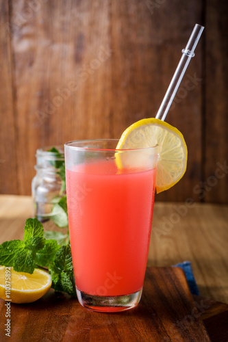 Refreshing summer drink with fruit punch