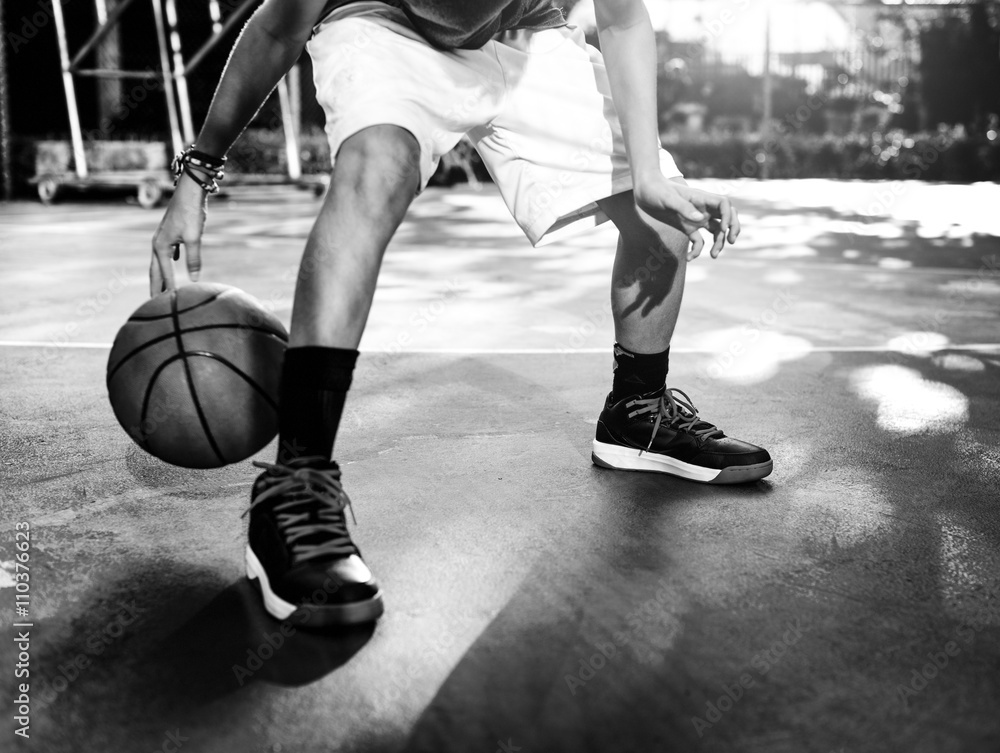 Naklejka premium Basketball Player Sport Gaming Tactics Concept