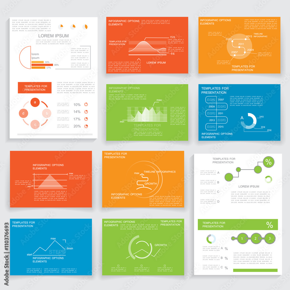 Naklejka premium Brochure design, cover layout and infographics