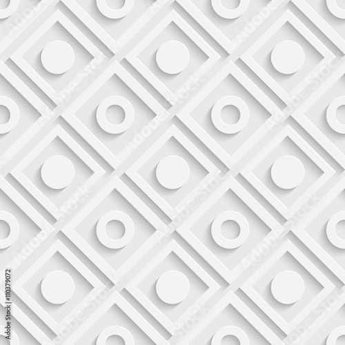 Fototapeta Naklejka Na Ścianę i Meble -  Seamless Square and Circle Pattern