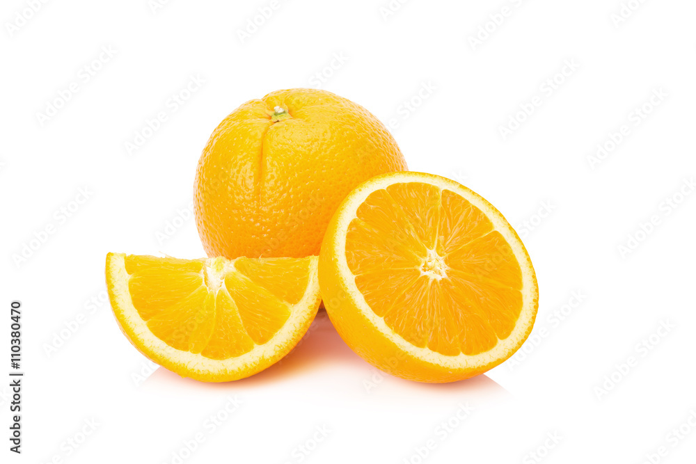 Orange fruit isolated on white Orange fruit isolated on white